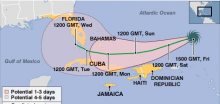 Hurikán Ike zesílil na čtvrtý stupeň, směřuje na Kubu