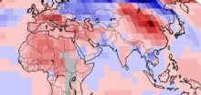 Leden 2014 byl rekordně teplý nad pevninami